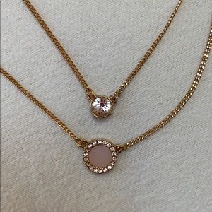 DKNY Crystal/Stone Double Necklace